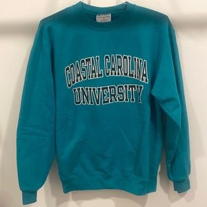 Unisex Teal Coastal Carolina Crewneck